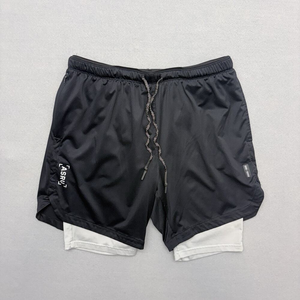 ASRV Tetra-Lite 7” Lined Shorts DSG-0202 Black Compression Athletic Short Size M